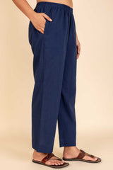 Dark Blue Cotton Trousers