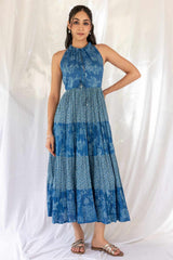 Breezy Blue Tiered Dress