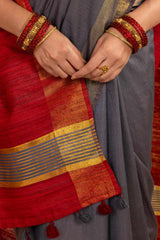 Resham Zari Raw Silk Saree