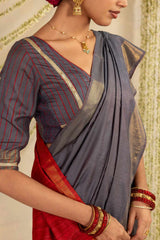 Resham Zari Raw Silk Saree