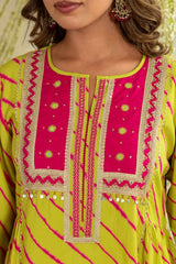 Gulabi Lehar Kurta