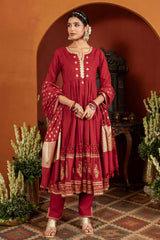 Laalima Golden Printed Kurta