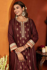 Tamara Golden Printed Kurta
