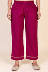 Wine Cambric Trousers