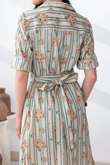 Stripe Floral Dress