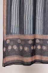 Neela Dabu Blockprint Dupatta