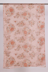 Peach Floral Doria Dupatta