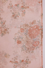 Peach Floral Doria Dupatta