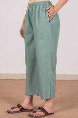 Teal Cambric Trousers