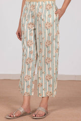 Stripe Floral Trousers