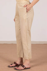 Cream Narrow Trousers