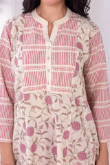 Rose Mist Kalidar Kurta