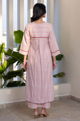 Pink Striped Kurta