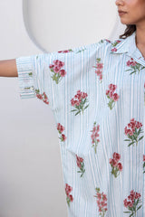 Stripes and Posies Anti-Fit Top