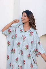 Stripes and Posies Anti-Fit Top