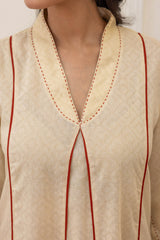 Ivory Pleated Kurta