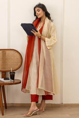Ivory Pleated Kurta