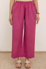 Dark Pink Cambric Trousers