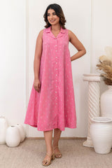 Bubblegum Pink Handloom Dress