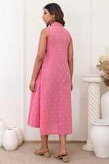 Bubblegum Pink Handloom Dress