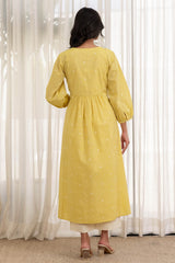 Lemon Handloom Kurta