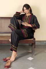 Black Narayanpeth Co-Ord Set