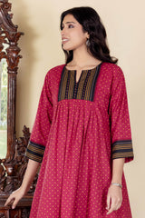 Red Narayanpeth Kurta