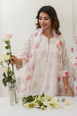 Pink Floral Double Layered Kurta