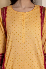 Yellow Narayanpeth Short Kurta
