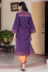 Purple Narayanpeth Kurta
