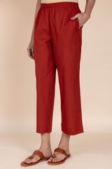 Rust Cotton Trousers