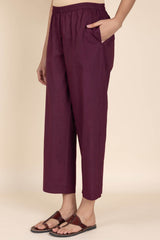 Burgundy Cambric Trousers