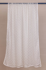 White Chiffon Chunakhadi Dupatta
