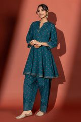 Teal Noor Kurti