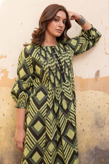 Green Grid Kurta