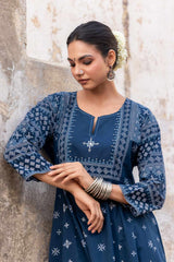 Blue Kasuti Kurta