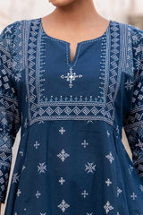 Blue Kasuti Kurta