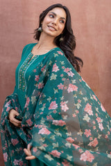 Teal Berry Kurta