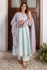 Blush Blue Cotton Kurta