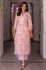 Peach Bloom Kurta