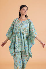 Soft Blooms Kaftan Nightsuit Set