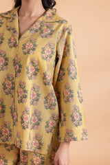 Mustard Buti Pajama Set