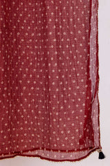 Maroon Ekdali Doria Dupatta