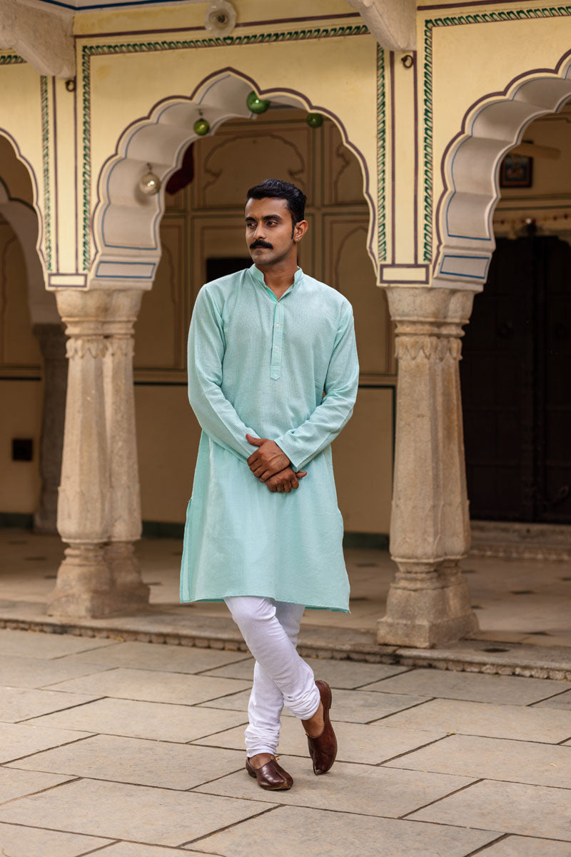 Blue Men's Kurta – Cottons Jaipur