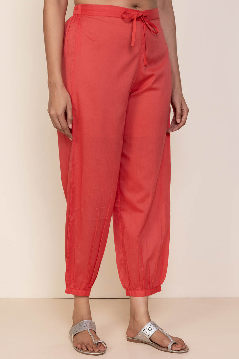 Coral Red Afghani Trousers