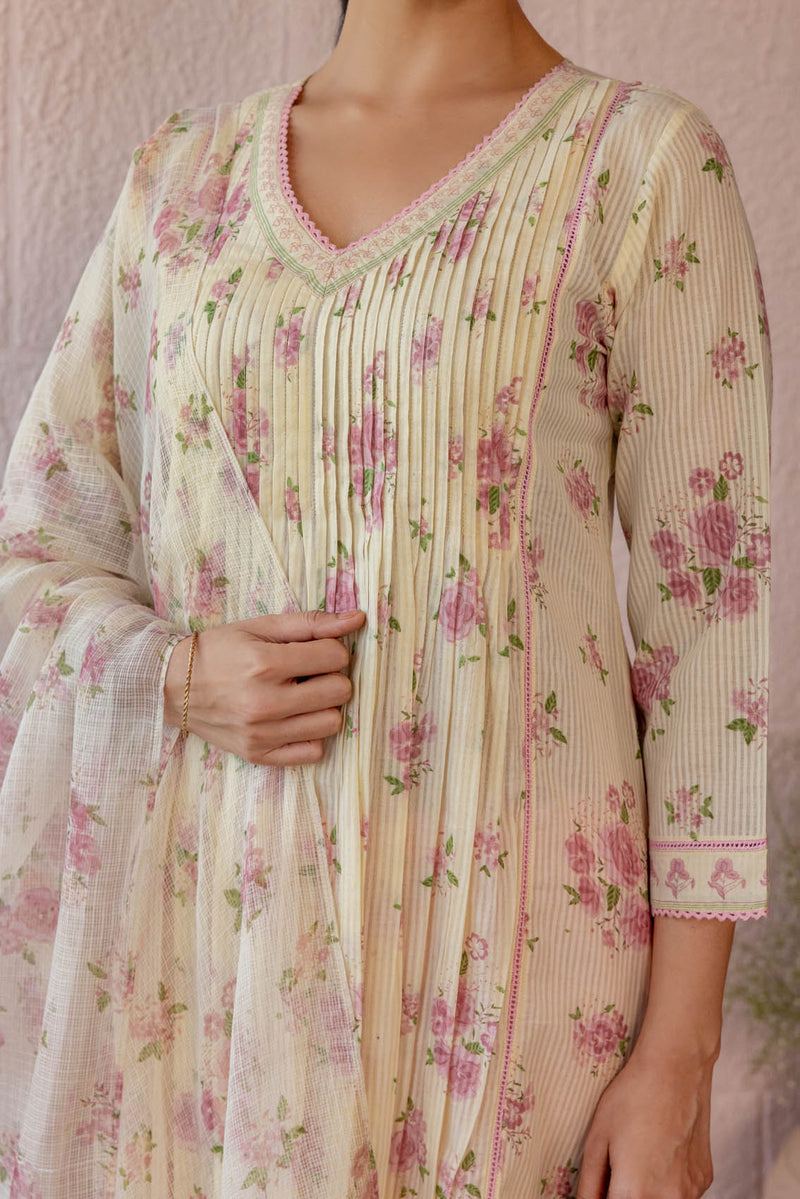 Pleated Rosebush Kurta