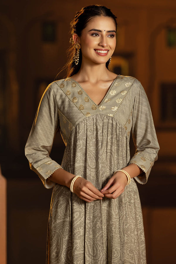 Sage Brocade Kurta