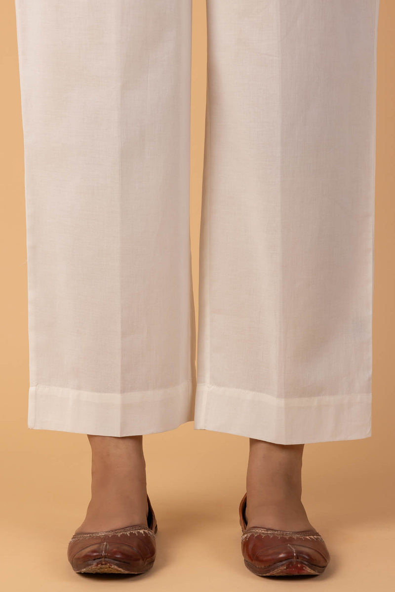 White Wide Legged Trousers