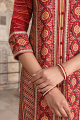 Red Ajrakh Lavanya Kurta