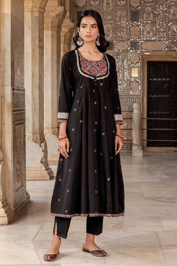 Black Ajrakh Lavanya Kurta